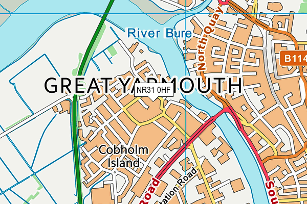 NR31 0HF map - OS VectorMap District (Ordnance Survey)