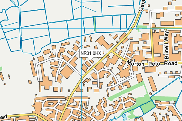 NR31 0HX map - OS VectorMap District (Ordnance Survey)