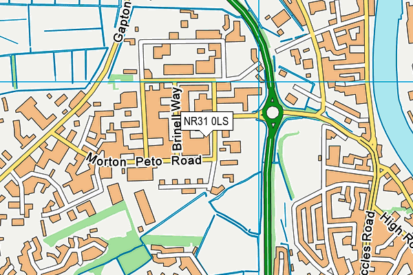 NR31 0LS map - OS VectorMap District (Ordnance Survey)