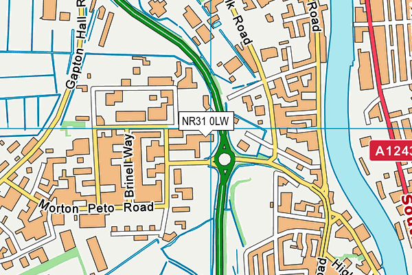 NR31 0LW map - OS VectorMap District (Ordnance Survey)