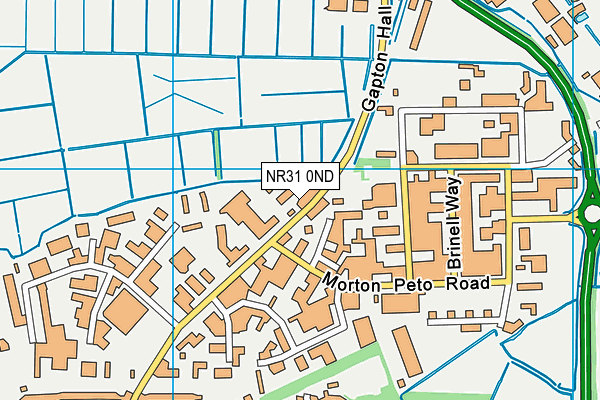 NR31 0ND map - OS VectorMap District (Ordnance Survey)