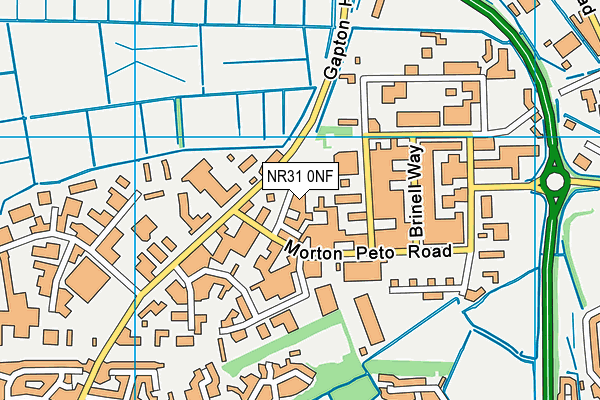 NR31 0NF map - OS VectorMap District (Ordnance Survey)