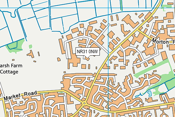 NR31 0NW map - OS VectorMap District (Ordnance Survey)