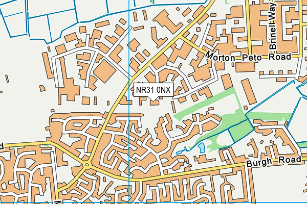 NR31 0NX map - OS VectorMap District (Ordnance Survey)