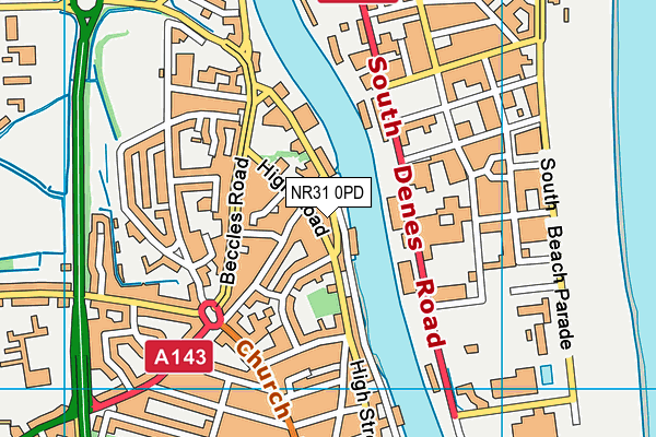 NR31 0PD map - OS VectorMap District (Ordnance Survey)