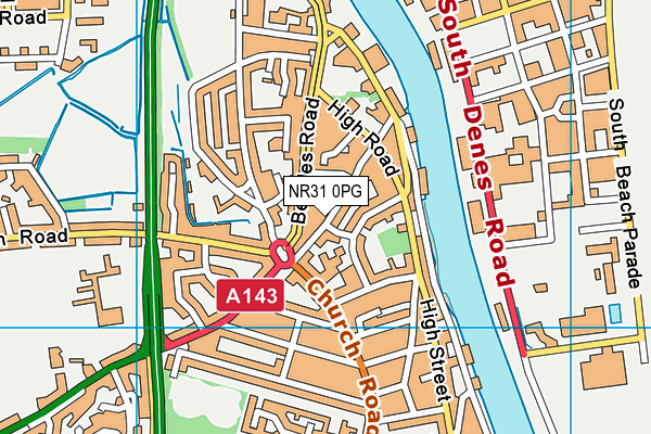 NR31 0PG map - OS VectorMap District (Ordnance Survey)