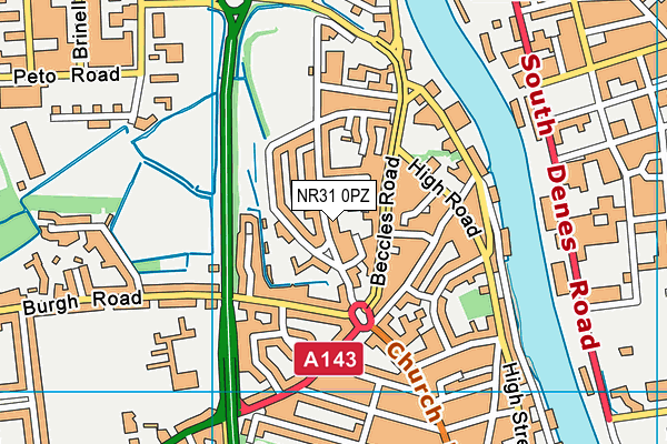 NR31 0PZ map - OS VectorMap District (Ordnance Survey)