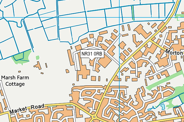 NR31 0RB map - OS VectorMap District (Ordnance Survey)