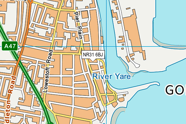NR31 6BJ map - OS VectorMap District (Ordnance Survey)