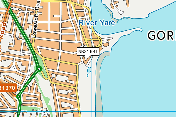 NR31 6BT map - OS VectorMap District (Ordnance Survey)