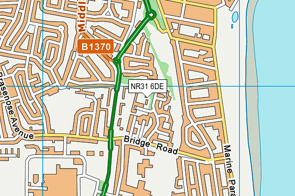 NR31 6DE map - OS VectorMap District (Ordnance Survey)