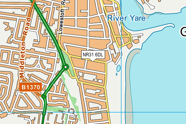 NR31 6DL map - OS VectorMap District (Ordnance Survey)