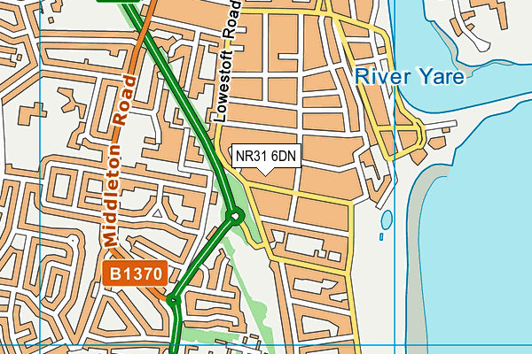 NR31 6DN map - OS VectorMap District (Ordnance Survey)
