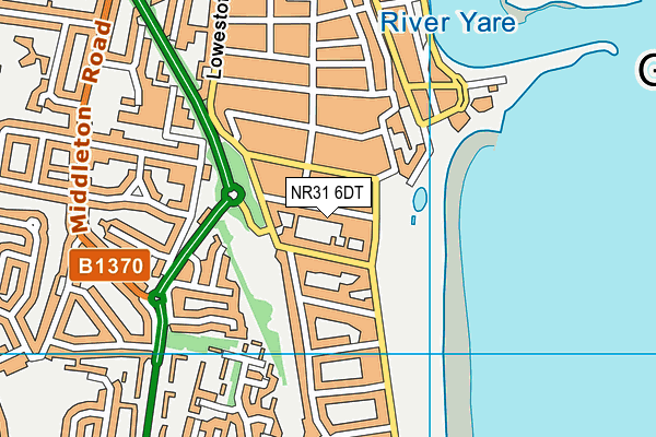 NR31 6DT map - OS VectorMap District (Ordnance Survey)