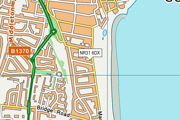 NR31 6DX map - OS VectorMap District (Ordnance Survey)