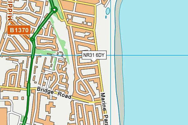 NR31 6DY map - OS VectorMap District (Ordnance Survey)