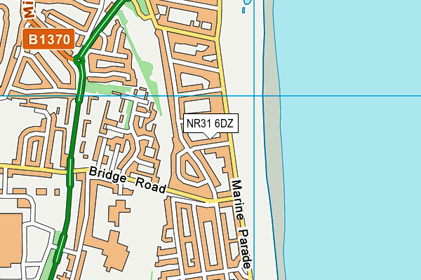 NR31 6DZ map - OS VectorMap District (Ordnance Survey)