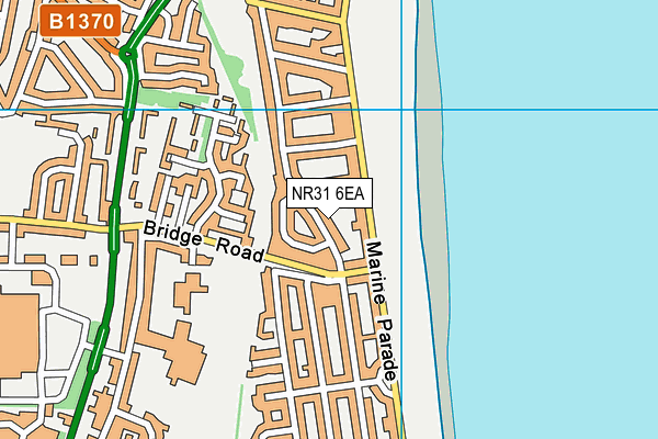 NR31 6EA map - OS VectorMap District (Ordnance Survey)