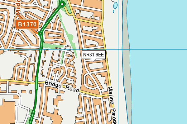 NR31 6EE map - OS VectorMap District (Ordnance Survey)