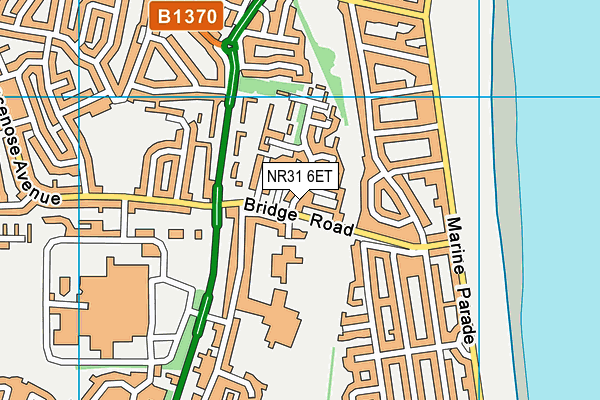 NR31 6ET map - OS VectorMap District (Ordnance Survey)