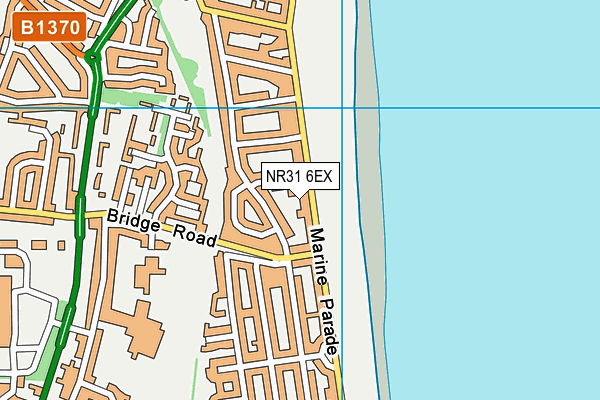 NR31 6EX map - OS VectorMap District (Ordnance Survey)