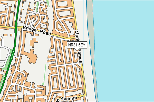 NR31 6EY map - OS VectorMap District (Ordnance Survey)