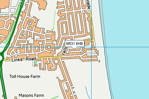 NR31 6HB map - OS VectorMap District (Ordnance Survey)