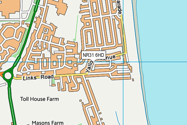 NR31 6HD map - OS VectorMap District (Ordnance Survey)