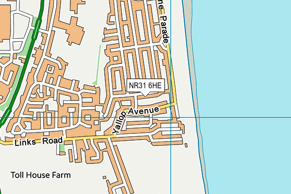 NR31 6HE map - OS VectorMap District (Ordnance Survey)
