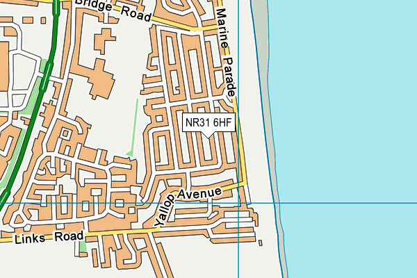 NR31 6HF map - OS VectorMap District (Ordnance Survey)
