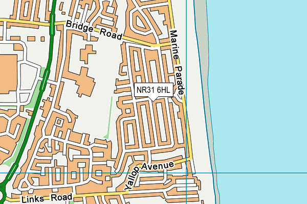 NR31 6HL map - OS VectorMap District (Ordnance Survey)