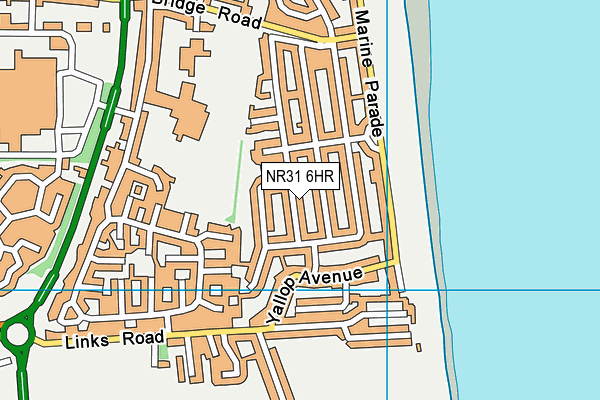 NR31 6HR map - OS VectorMap District (Ordnance Survey)