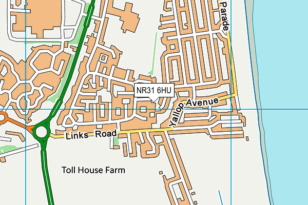 NR31 6HU map - OS VectorMap District (Ordnance Survey)