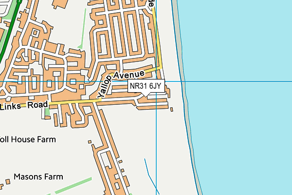 NR31 6JY map - OS VectorMap District (Ordnance Survey)