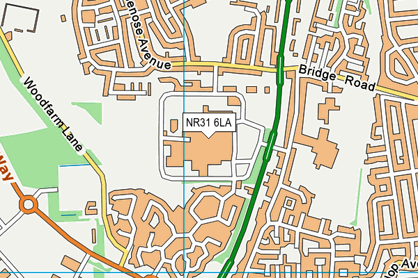NR31 6LA map - OS VectorMap District (Ordnance Survey)
