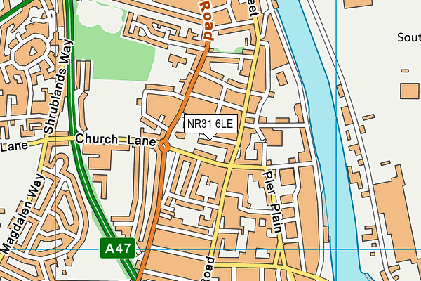 NR31 6LE map - OS VectorMap District (Ordnance Survey)