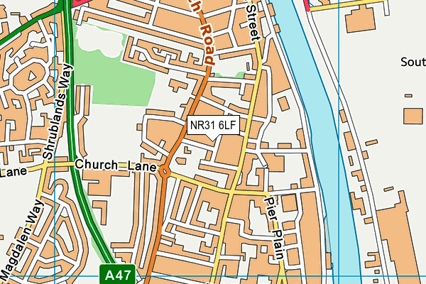 NR31 6LF map - OS VectorMap District (Ordnance Survey)