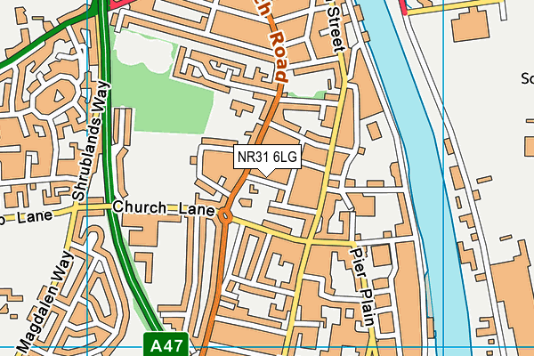 NR31 6LG map - OS VectorMap District (Ordnance Survey)