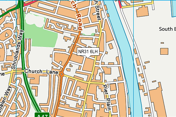 NR31 6LH map - OS VectorMap District (Ordnance Survey)