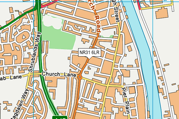 NR31 6LR map - OS VectorMap District (Ordnance Survey)