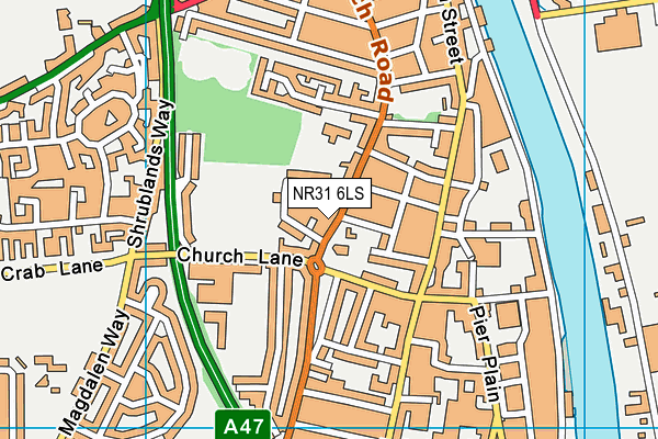NR31 6LS map - OS VectorMap District (Ordnance Survey)