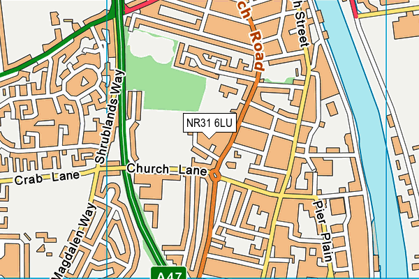 NR31 6LU map - OS VectorMap District (Ordnance Survey)