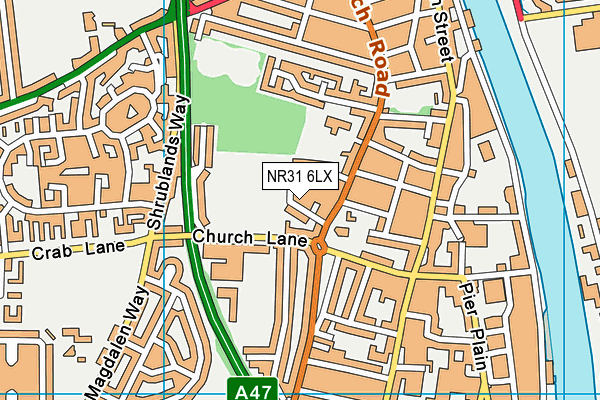 NR31 6LX map - OS VectorMap District (Ordnance Survey)