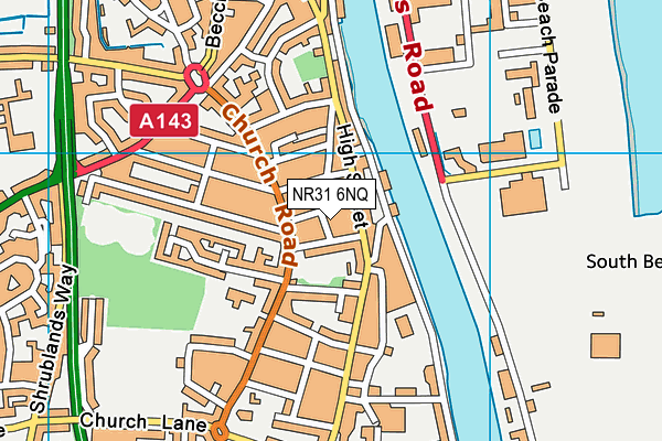 NR31 6NQ map - OS VectorMap District (Ordnance Survey)