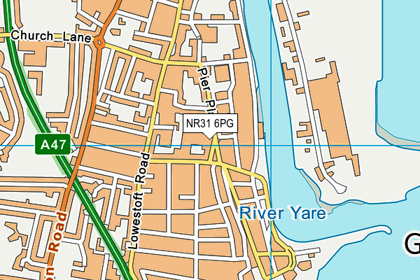 NR31 6PG map - OS VectorMap District (Ordnance Survey)