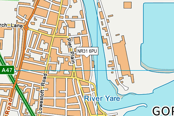 NR31 6PU map - OS VectorMap District (Ordnance Survey)