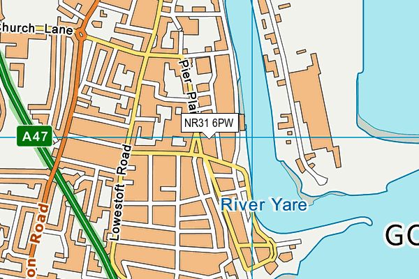 NR31 6PW map - OS VectorMap District (Ordnance Survey)