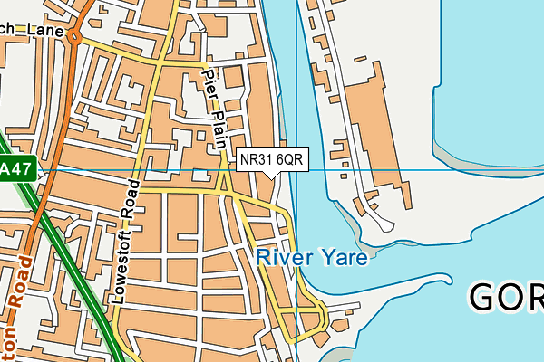 NR31 6QR map - OS VectorMap District (Ordnance Survey)