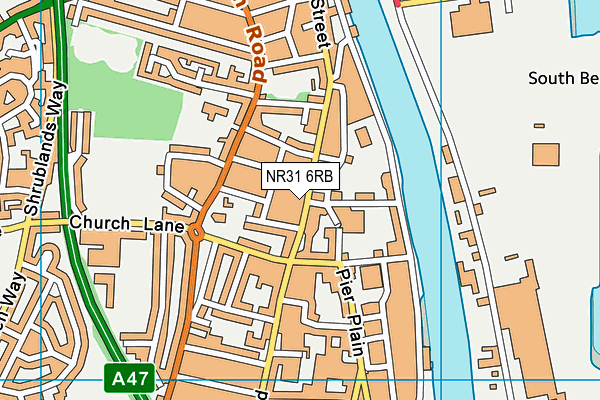 NR31 6RB map - OS VectorMap District (Ordnance Survey)