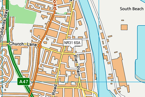 NR31 6SA map - OS VectorMap District (Ordnance Survey)